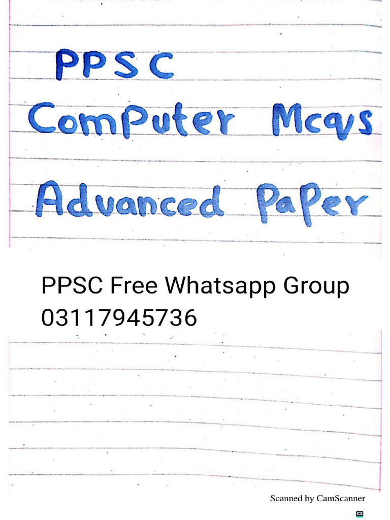 PPSC Computer Past Papers Portion | PDF