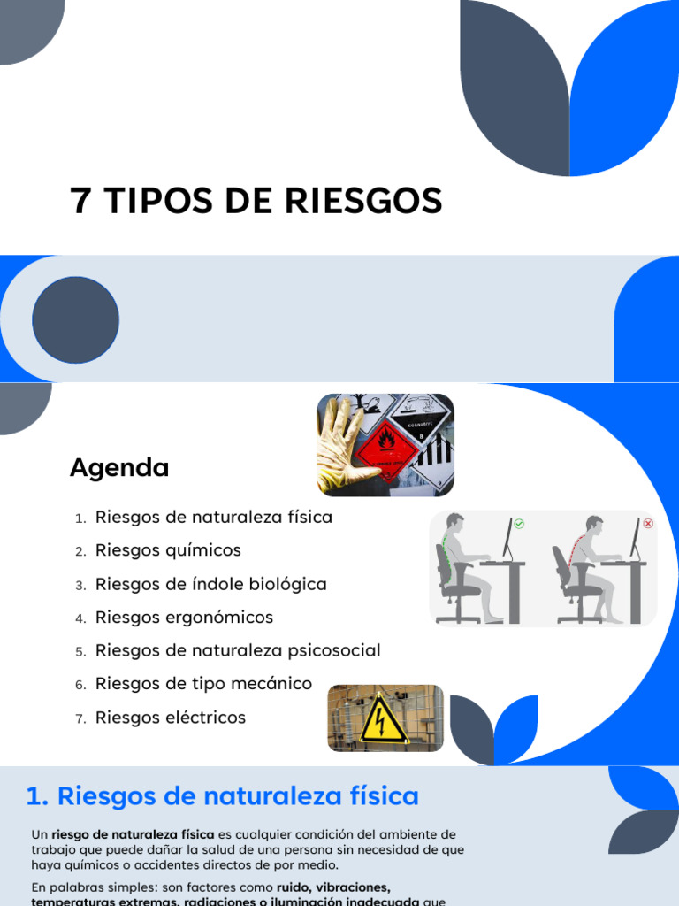 Tipos de Riesgos Laborales y Prevención | PDF