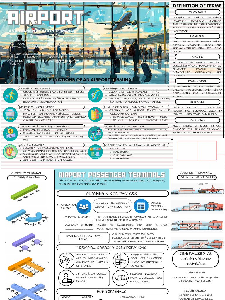 Airport Terminal Design and Operations | PDF | Airport | Transport