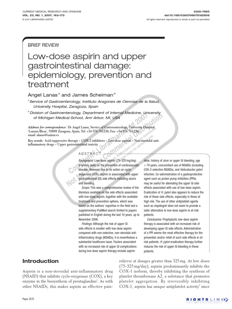 Referencia 2-2 | PDF | Aspirin | Nonsteroidal Anti Inflammatory Drug