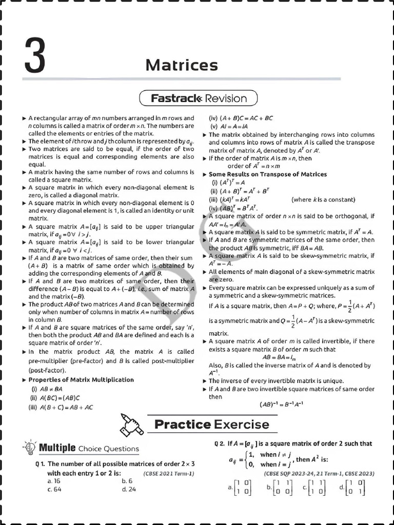 Xii Matrices | PDF