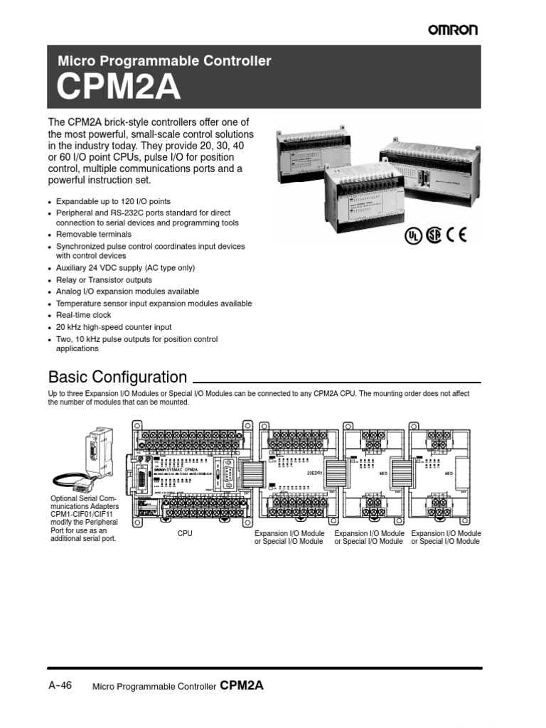 CPM2A Micro Controller Overview | PDF | Programmable Logic Controller ...
