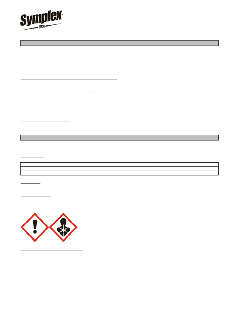 SDS-Symplex G5 Sealant | PDF | Superfund | Ethanol