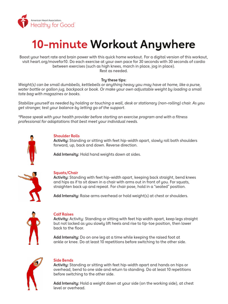 10 Minute Workout Infographic | PDF