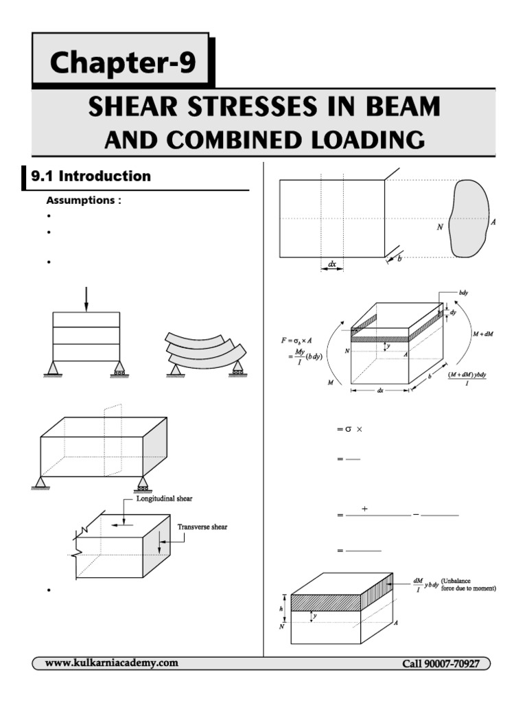 Shear Stress in Beams and Combined Loading | PDF | Bending | Strength ...