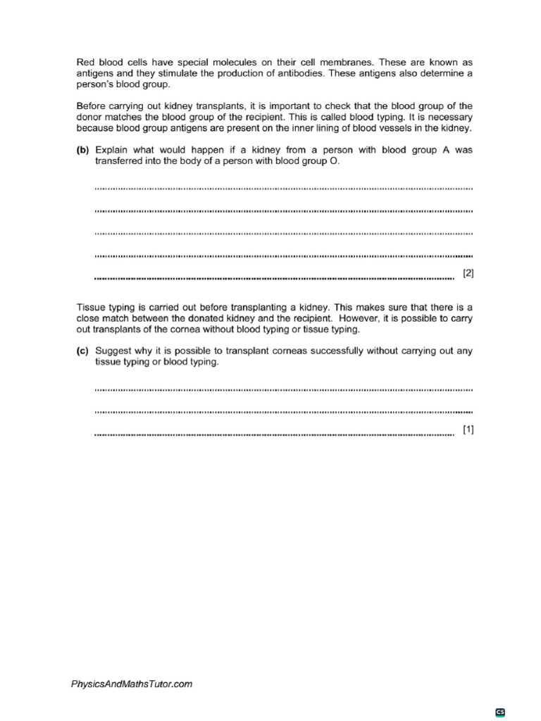 Diseases & Immunity 1 QP | PDF