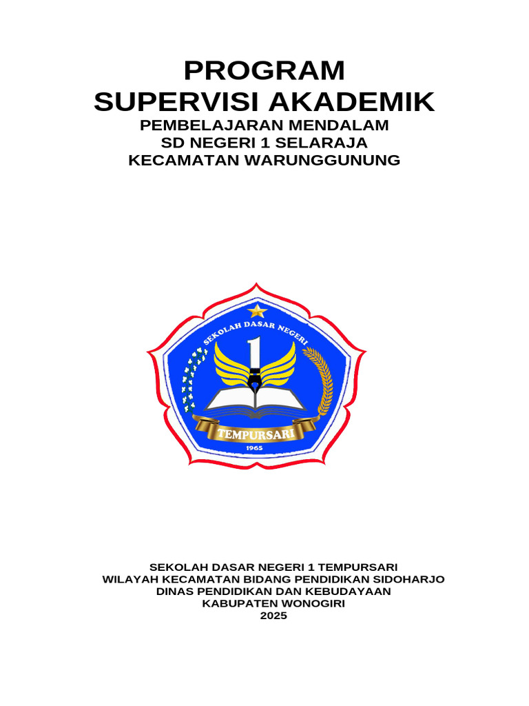 Program Supervisi Akademik SD 2025 | PDF