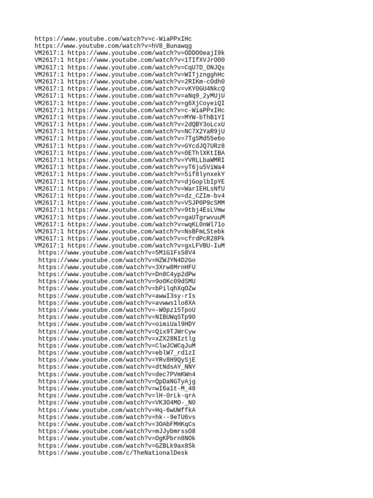 YouTube Video Collection Links | PDF
