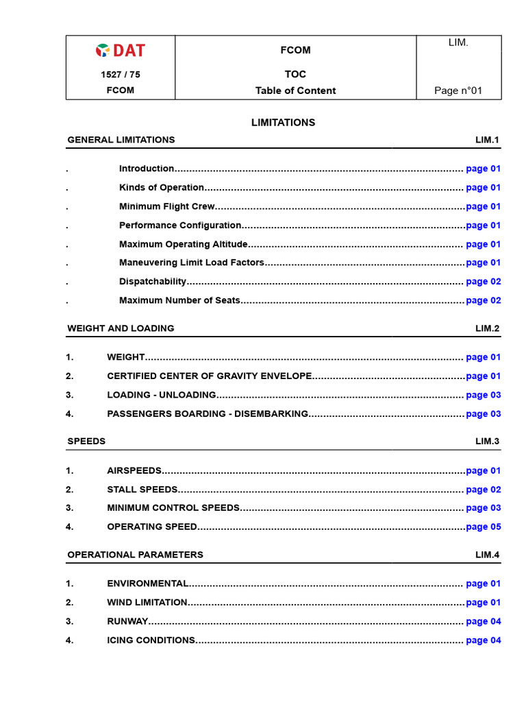 Limitations ATR 72-600 # 1527 (3) | PDF | Takeoff | Aviation
