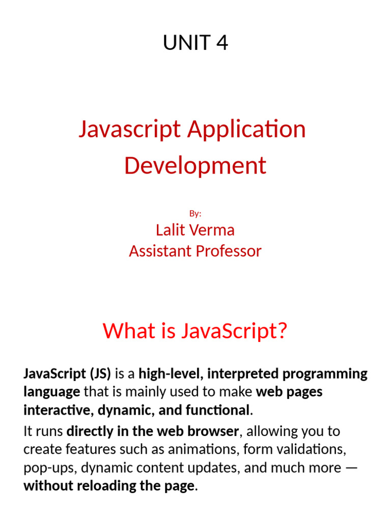 JavaScript Development Essentials Guide | PDF | Java Script | World ...