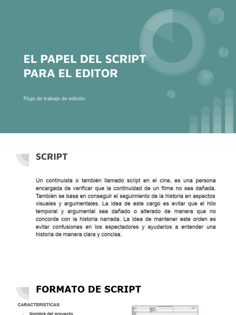 El Papel Del Script para El Editor de Audio y Videoentas de Edición | PDF