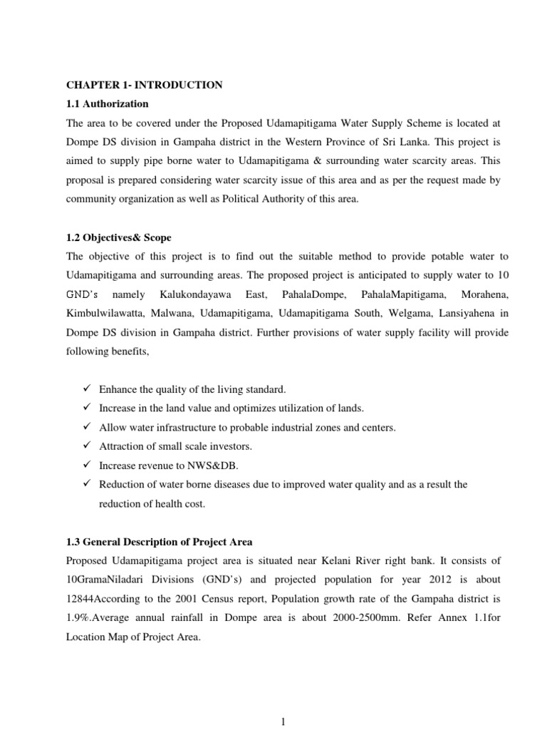 Chapter 1-Introduction 1.1 Authorization | PDF | Water Resources ...