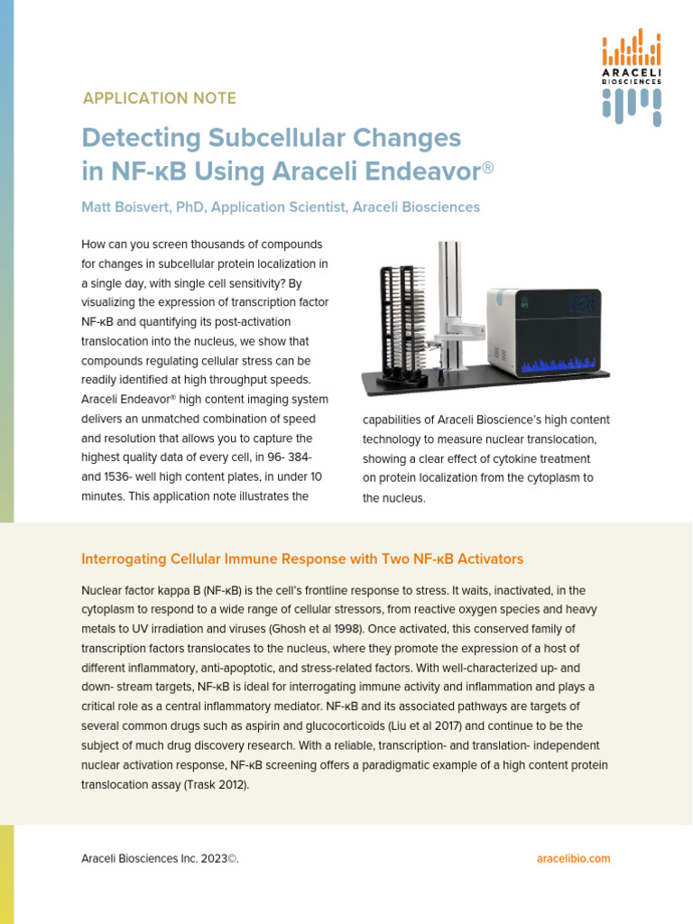 NF KB App Note | PDF | Nf κb | Cell Nucleus