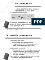 La Restricción Presupuestaria: P X P y I