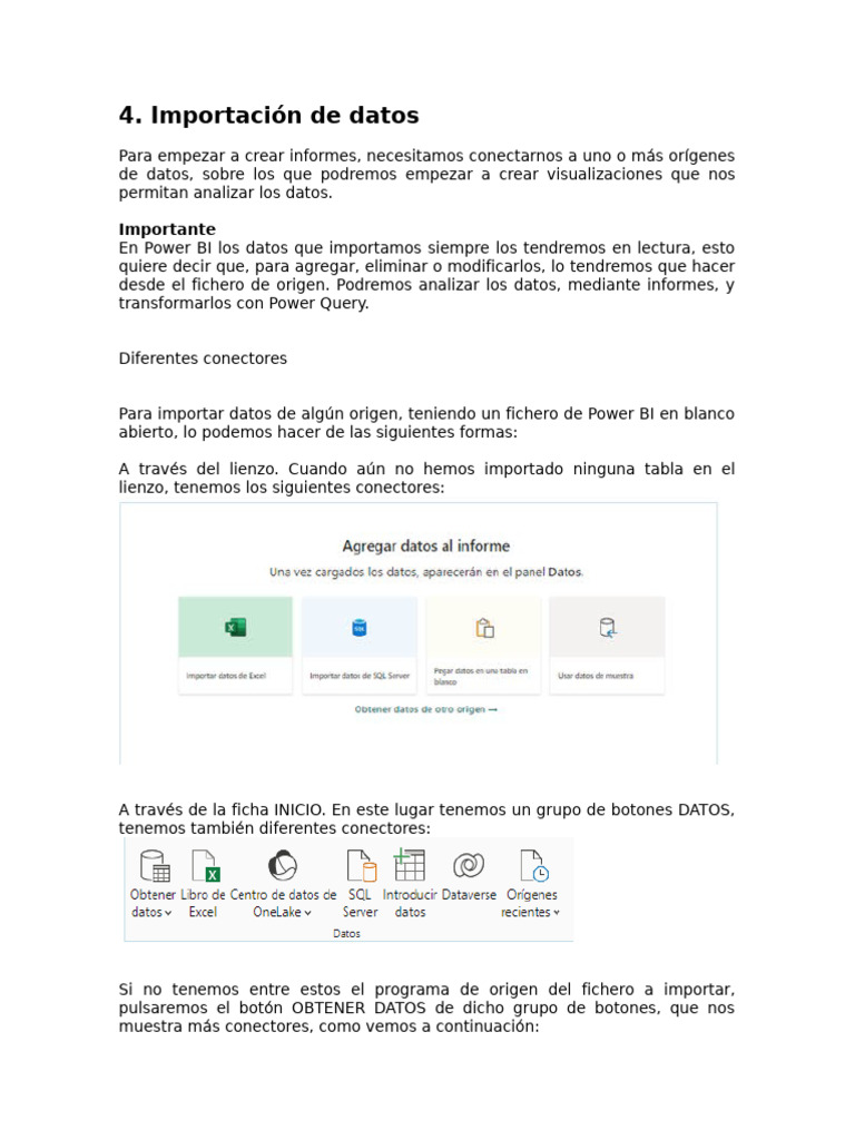 Importación de Datos en Power BI | PDF | Archivo de computadora ...
