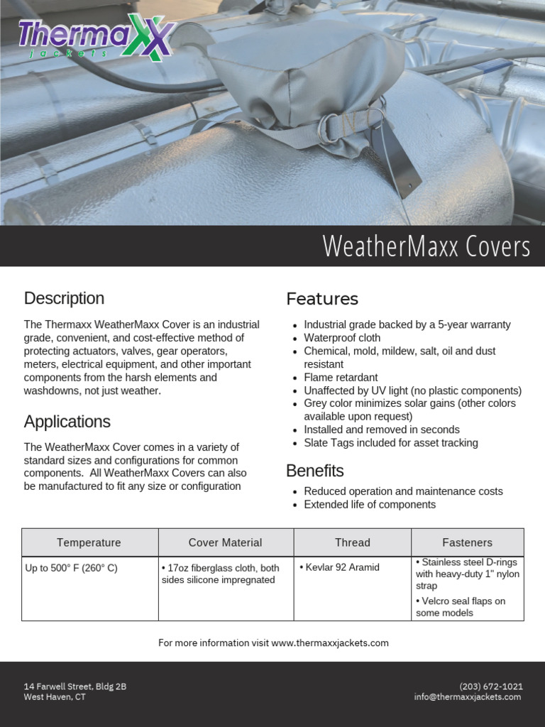 Industrial WeatherMaxx Covers Overview | PDF