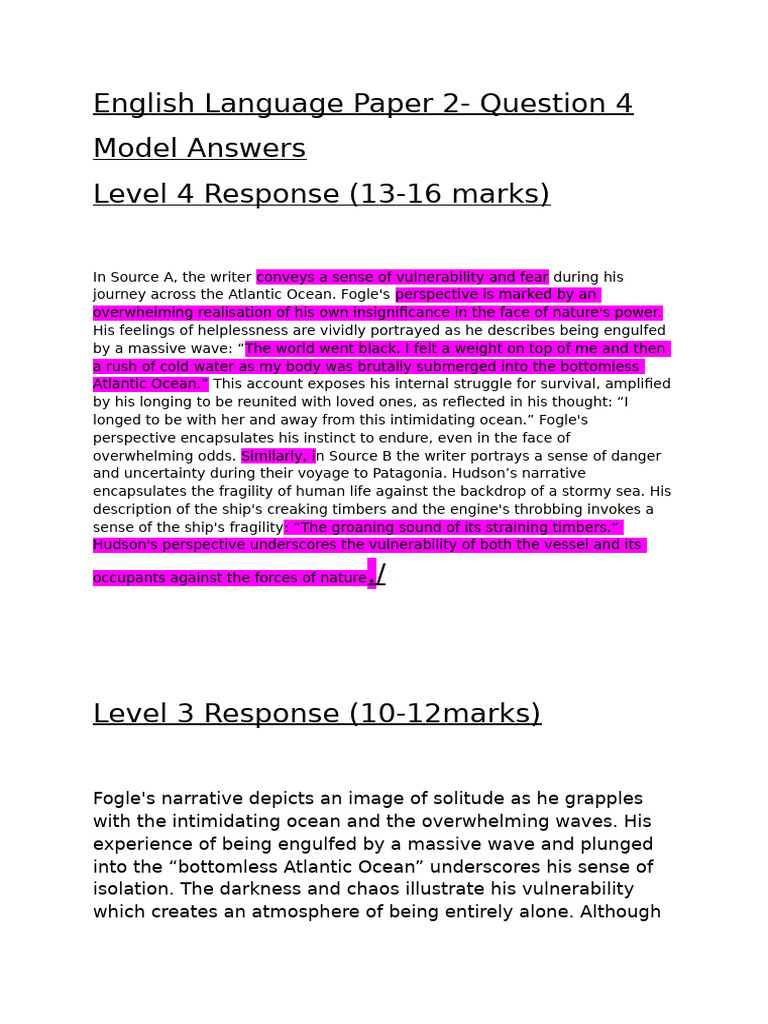 English Language Paper 2 | PDF
