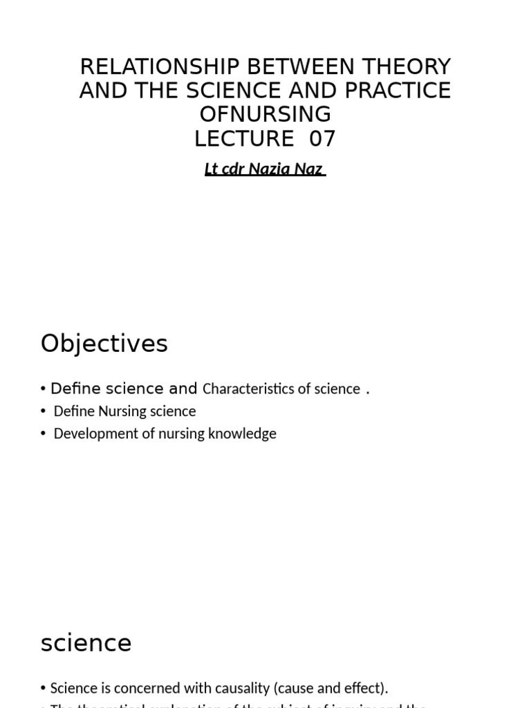 Nursing Science: Theory and Practice Insights | PDF | Science | Methodology