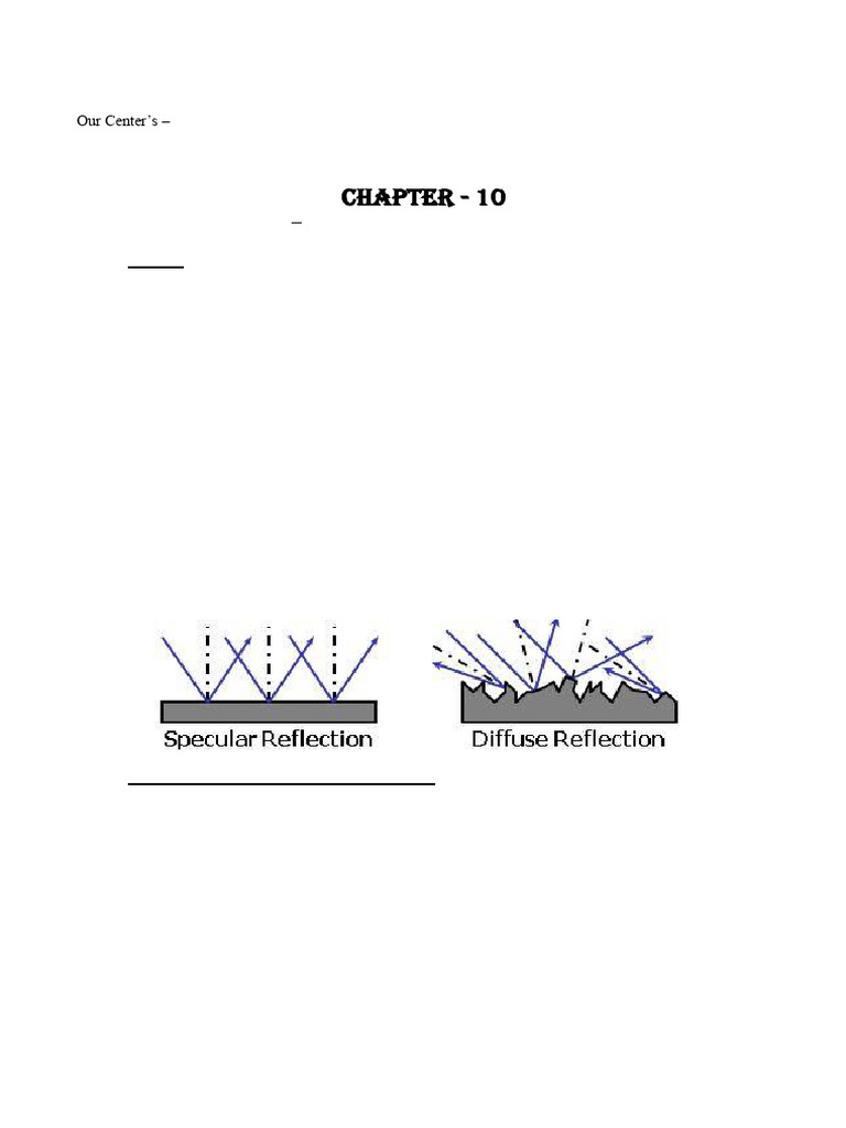 Light Reflection and Refraction Guide | PDF | Reflection (Physics) | Sphere