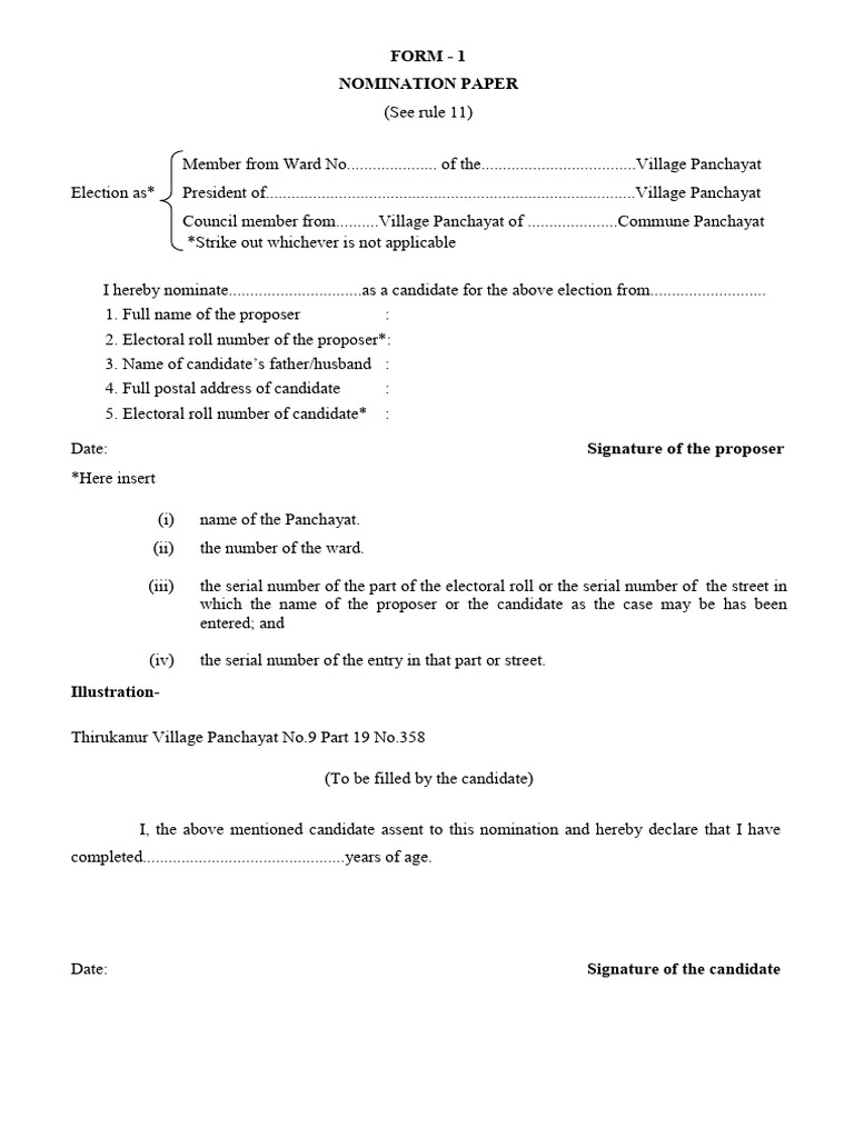 Nomination Paper 01 | PDF | Accountability | Democracy