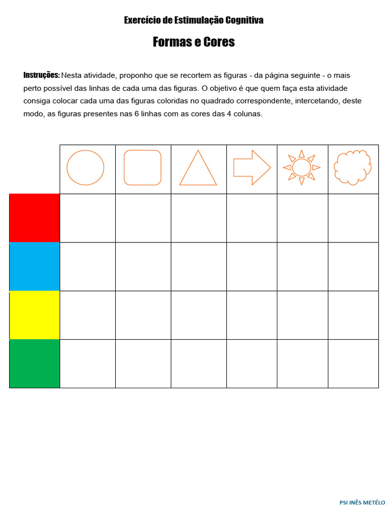 Atividade de Cores e Formas | PDF