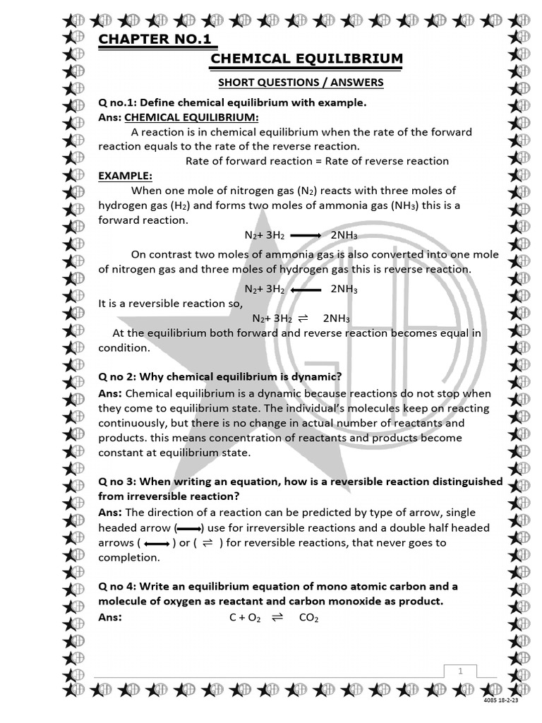 Understanding Chemical Equilibrium Concepts | PDF | Acid | Chemical ...