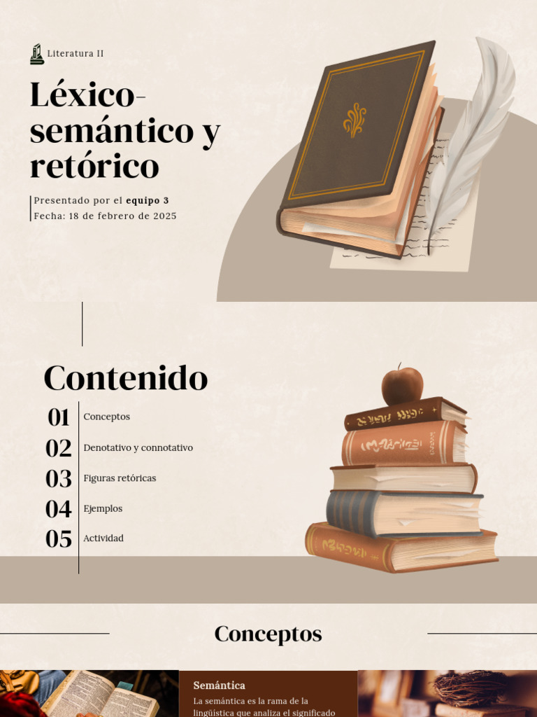 Léxico, Semántica y Retórica en Literatura | PDF | Lingüística