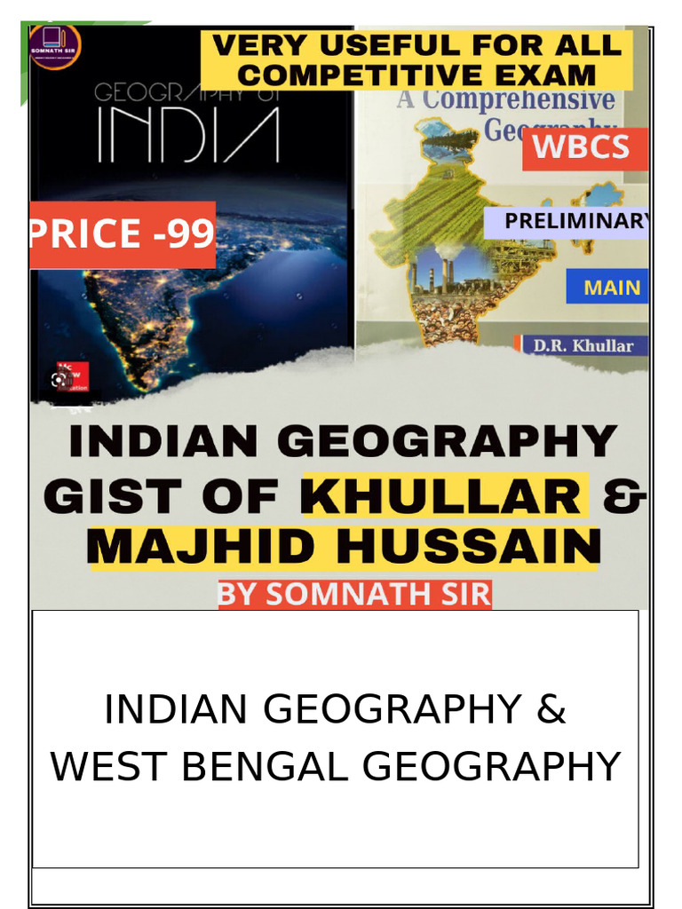 Indian Geography and West Bengal Overview | PDF