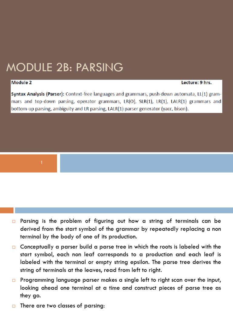 Understanding Parsing Techniques | PDF | Parsing | Computer Science