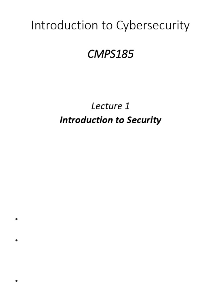 1 - Introduction To Information Security | PDF | Security | Computer ...