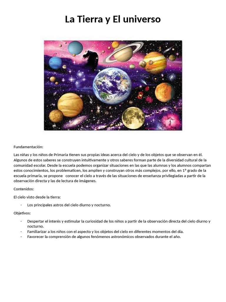 La Tierra y El Universo - VISADO | PDF | Luna | Cielo