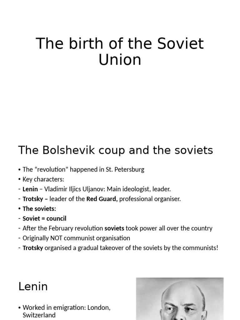 Birth of the Soviet Union Explained | PDF | Vladimir Lenin | Joseph Stalin