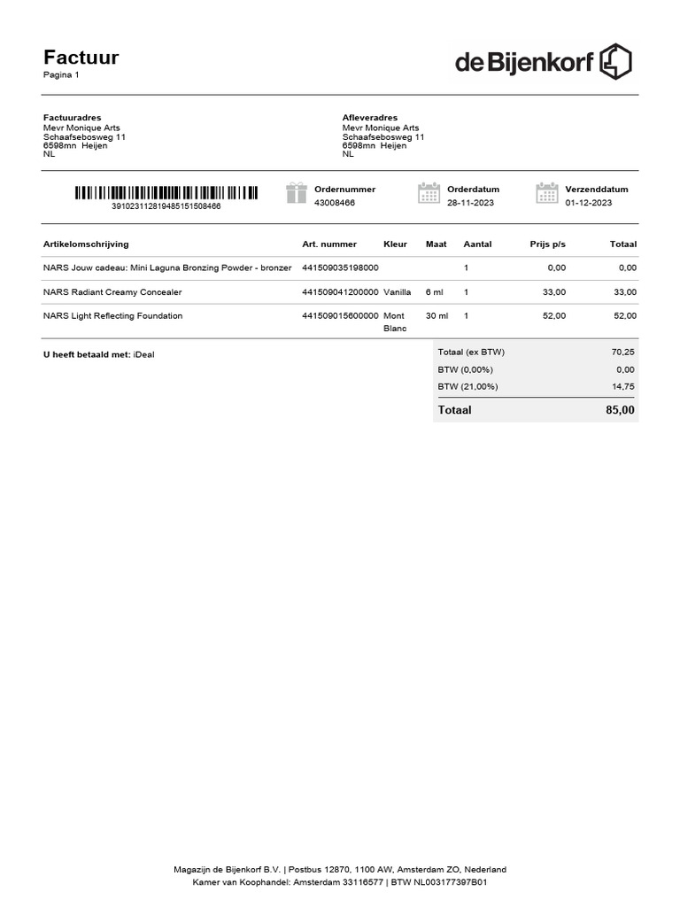 Order 43008466 | PDF