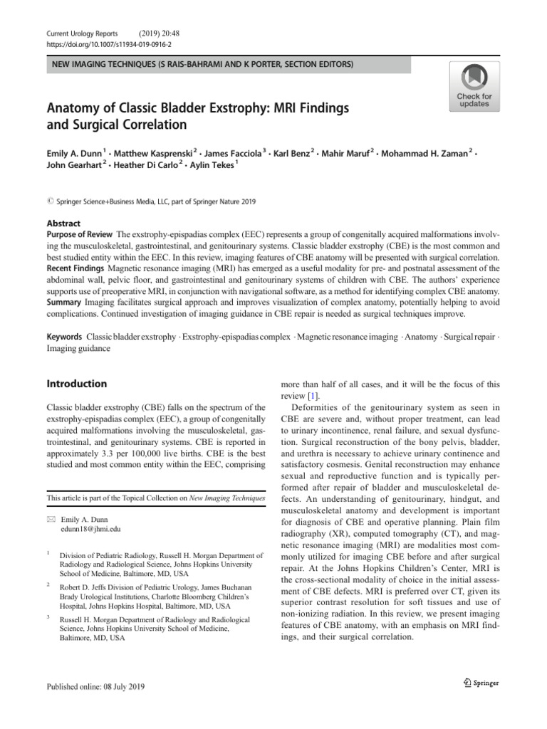 MRI Insights on Classic Bladder Exstrophy | PDF | Pelvis | Medical Imaging