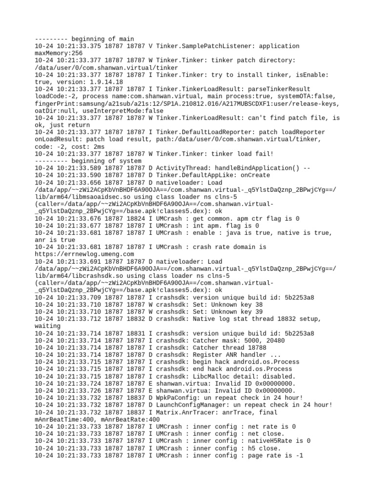 Com - Shanwan.virtual Logcat | PDF | System Software | Computer Programming