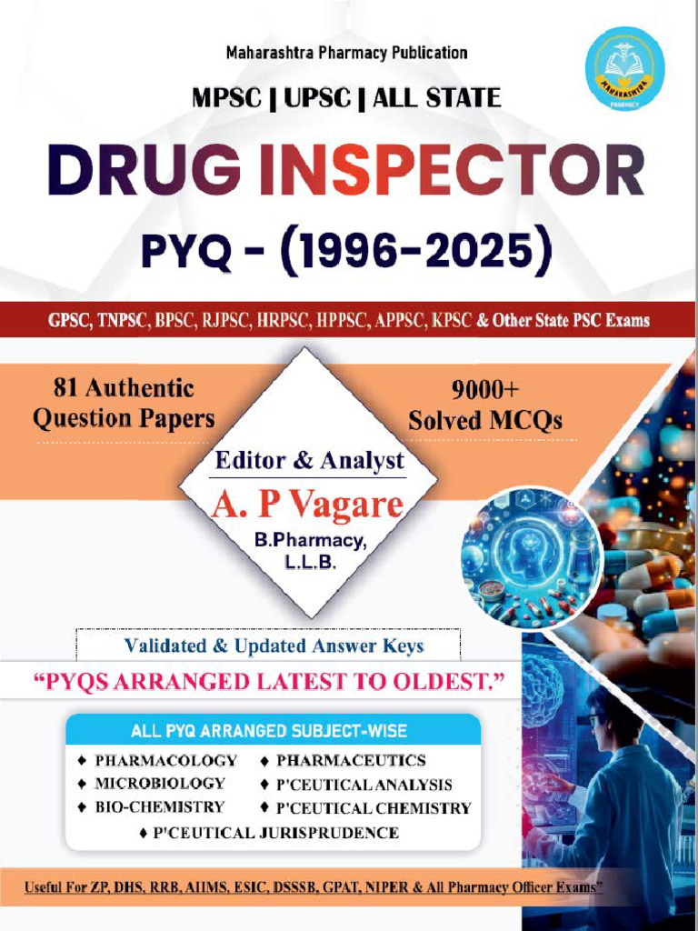 Drug Inspector PYQ Compilation 1996-2025 | PDF | Enzyme Inhibitor ...