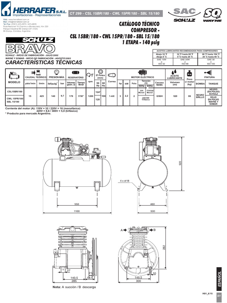 CSL 15BR180lts | PDF | Tornillo | Bienes manufacturados