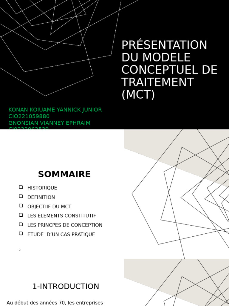 Modèle Conceptuel de Traitement (MCT) | PDF