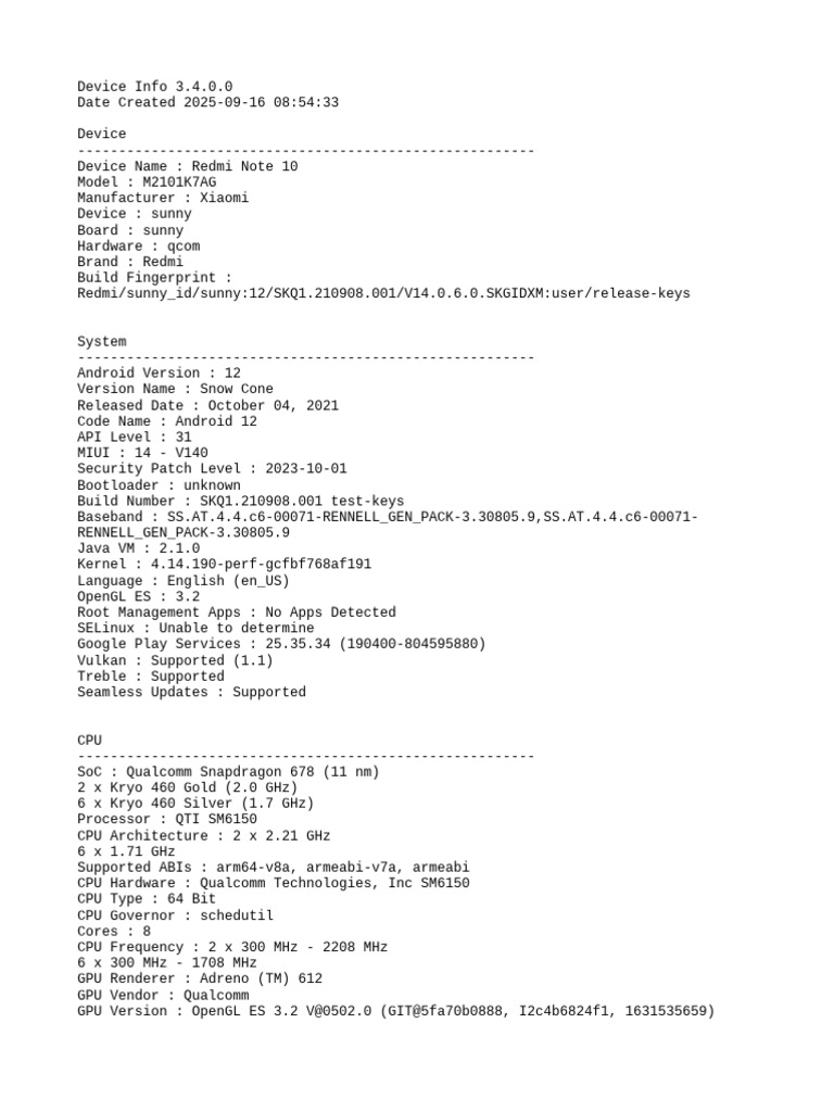 Device Info | PDF | Pixel