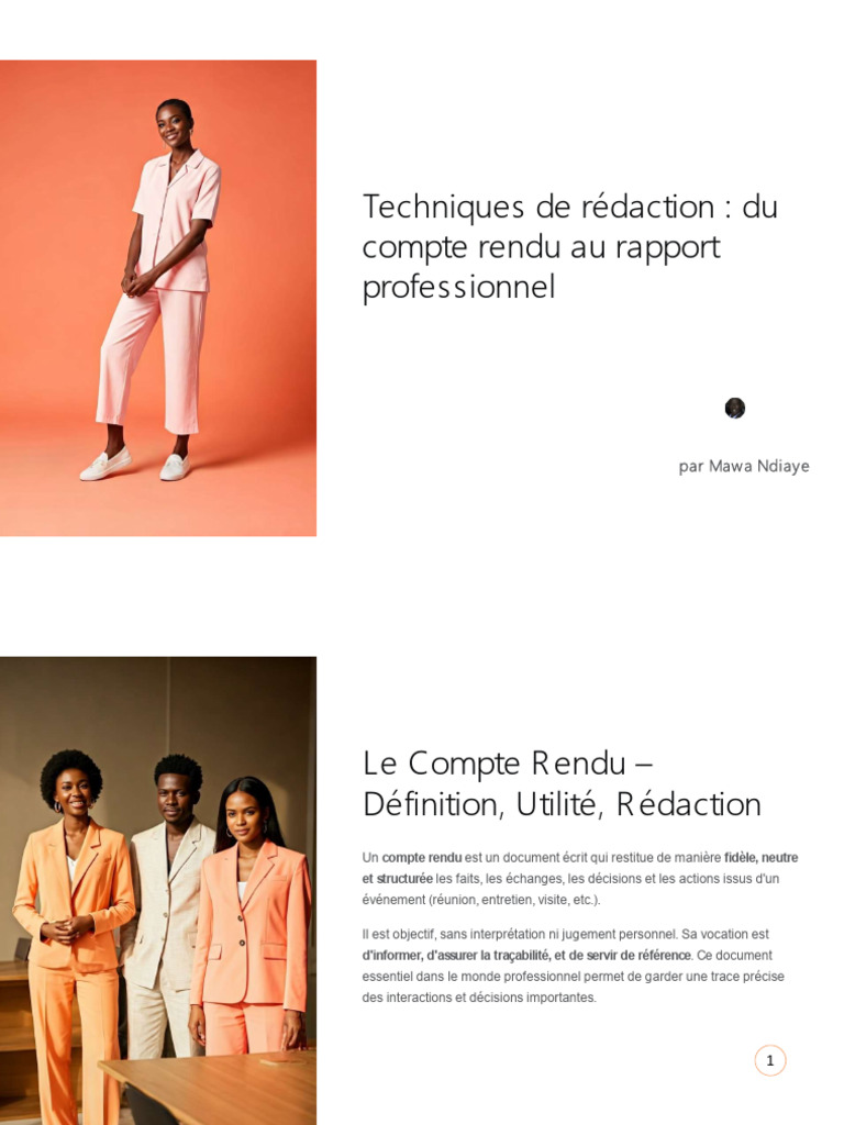 Techniques de rédaction de comptes rendus | PDF | Informations | Mise ...