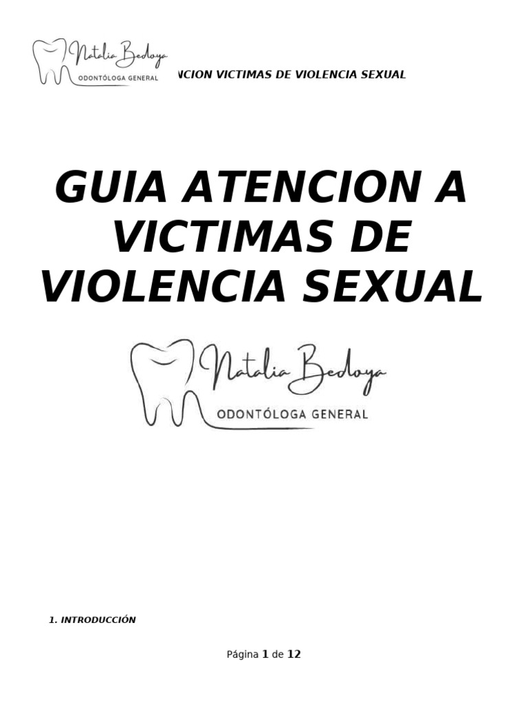 Guía de Atención a Víctimas de Violencia Sexual | PDF | Violación ...