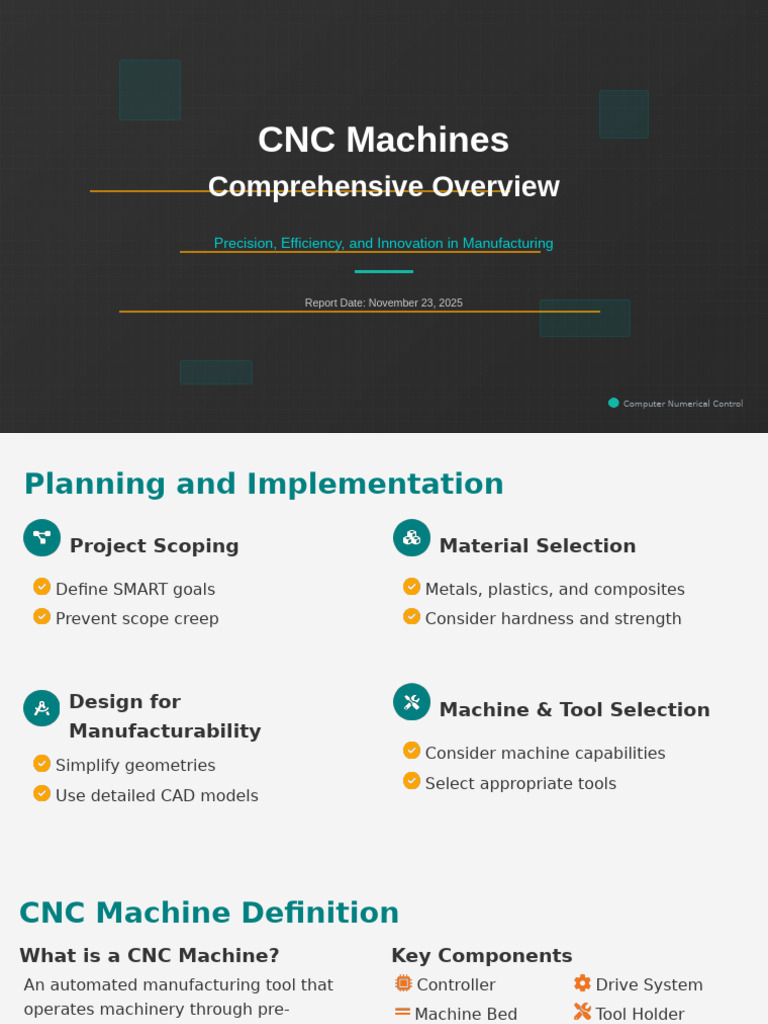CNC Machines - Comprehensive Overview | PDF | Machining | Secondary ...