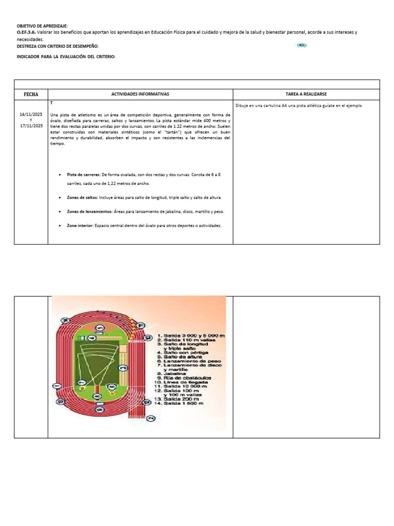 Ficha de Aprendizaje Educ - Fisica | PDF | Deporte del atletismo