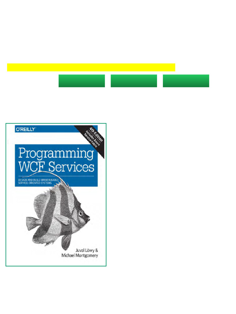 (Ebook) Programming WCF Services by Juval Löwy, Michael Montgomery ISBN ...