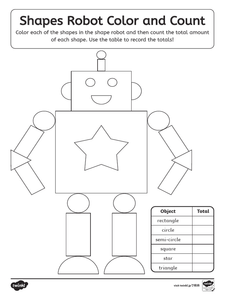 Color and Count Shapes Activity | PDF