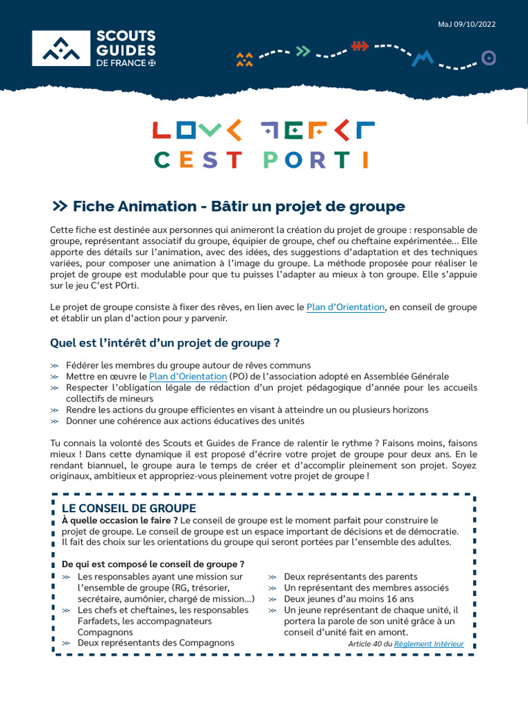 Projet de groupe : Guide d'animation | PDF | Vote