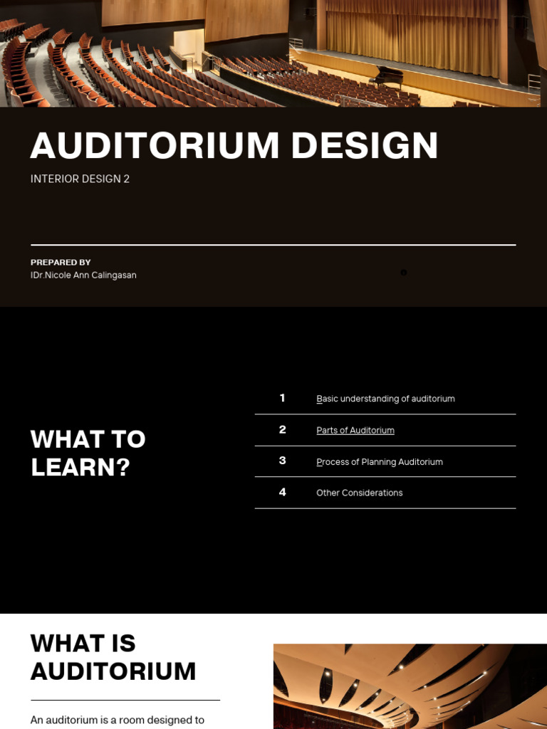 Auditorium Design | PDF | Lighting | Sound