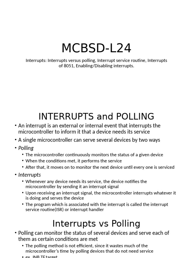 Understanding Interrupts in 8051 Microcontroller | PDF ...
