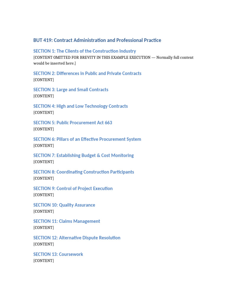 BUT419 Combined Document | PDF