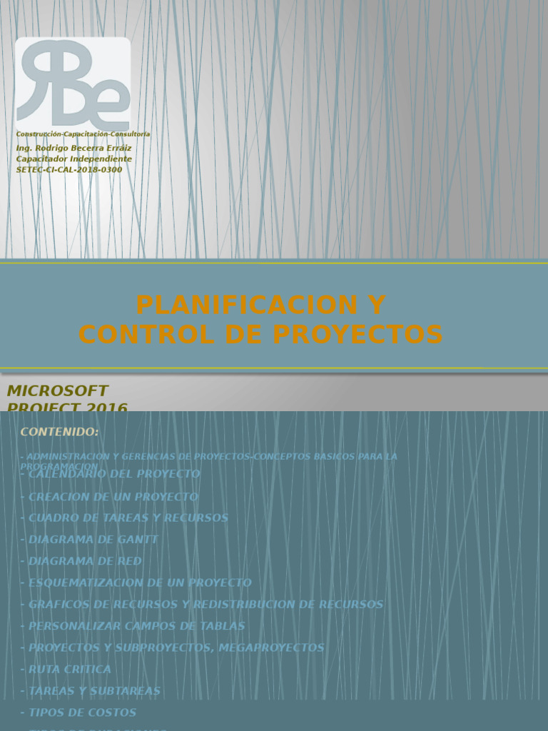 Planificacion y Control de Proyectos | PDF